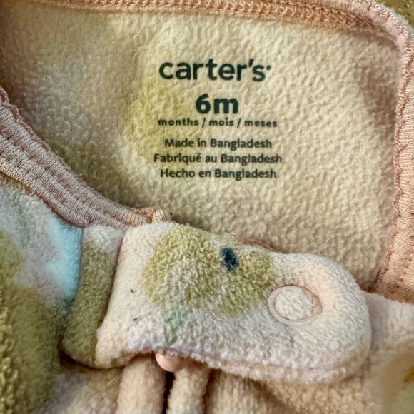 Carter's Pink Floral Little Sister Footie, Size 6M - Picture 5 of 5